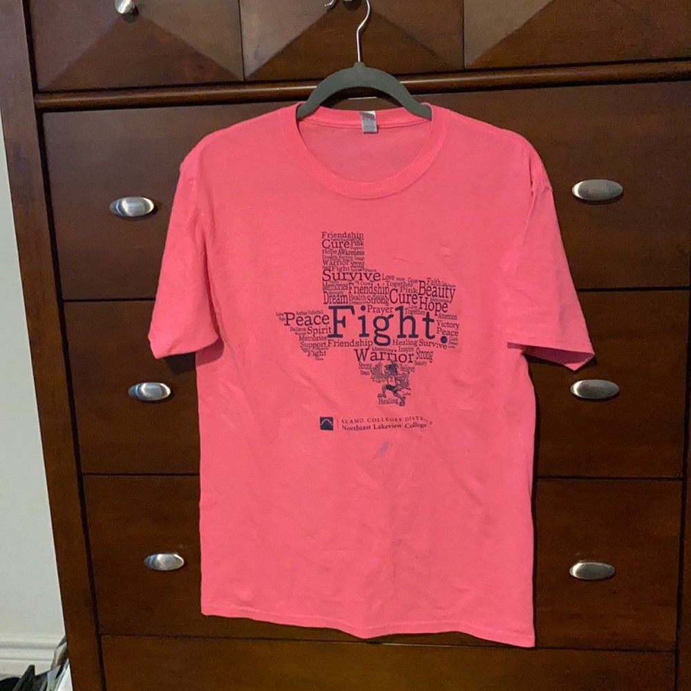Hot pink North East Lakeview College Texas shirt